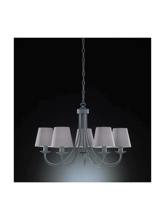 Trio Lighting Cortez Chandelier Lampshade 5xE14 Gray 66cm 110600578