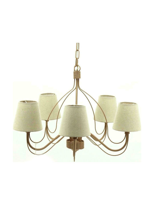 Artekko Chandelier Ø60cm with Beige Lampshades Artekko Chandelier Ø60cm with Beige Lampshades