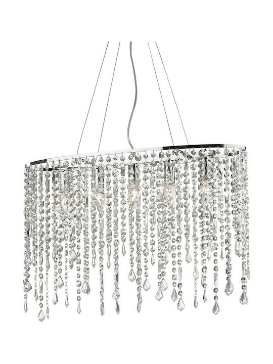 Ideal Lux Rain Clear Chandelier with Crystals 5xE14 Transparent 008363