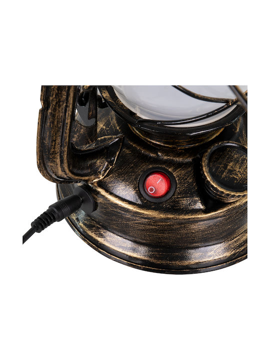 GloboStar Flame Effect Decorative Lamp Lattern Bronze