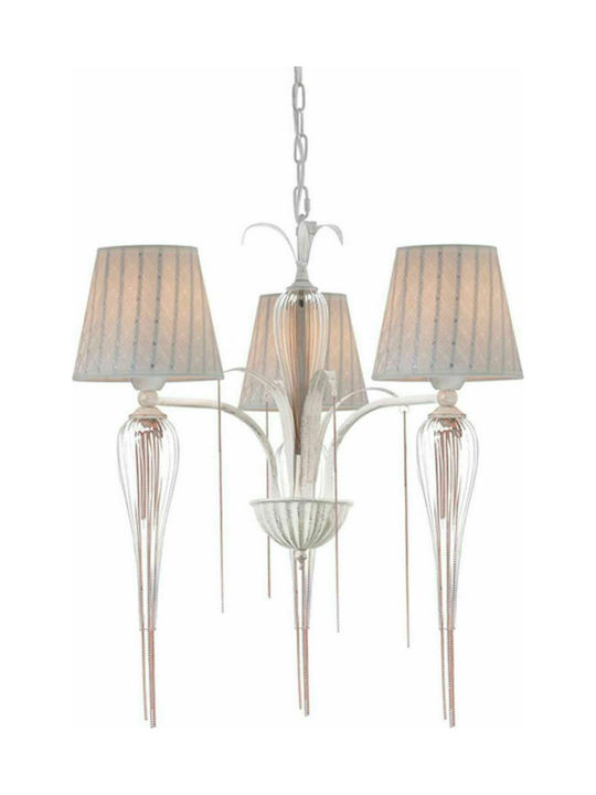 Aca Candelabru 3xE14 Ø53cm cu căciulițe Transparent EG170303PWRG