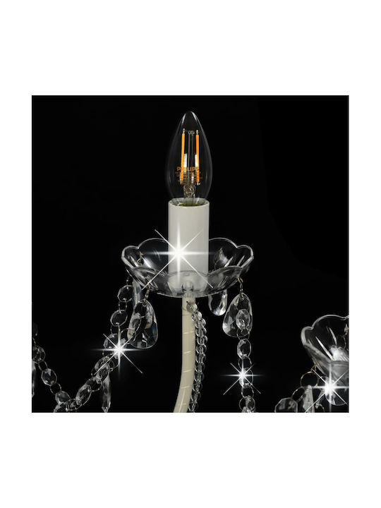 vidaXL Candelabru cu Lumânări Alb 281608
