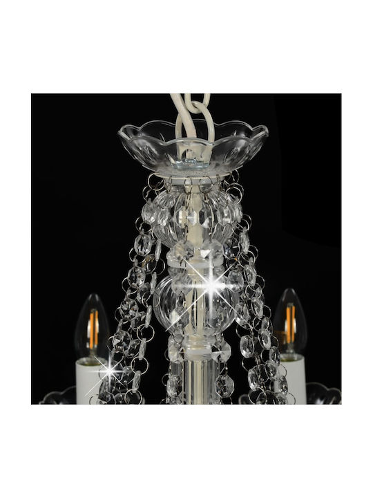 vidaXL Candelabru cu Lumânări Alb 281608