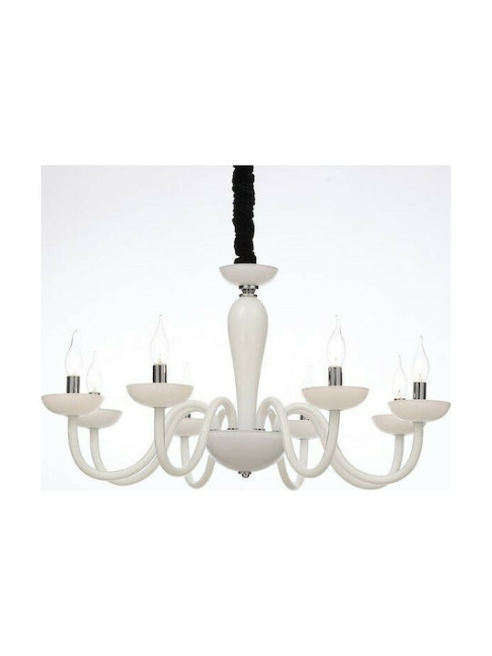 Aca Lunaria Chandelier Candlestick 8xE14 Honey 79cm BLK82188PCNC