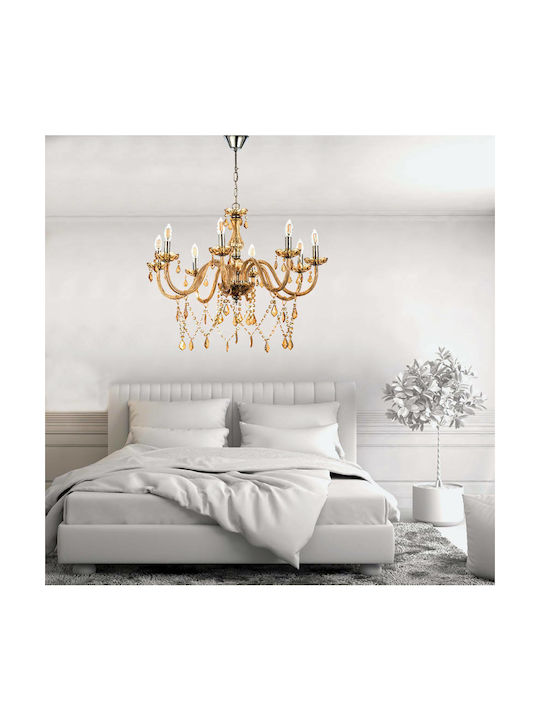 Inlight 5314-8 Πολυέλαιος Ø75cm με Κεράκια Μελί Inlight 5314-8 Πολυέλαιος Ø75cm με Κεράκια Μελί