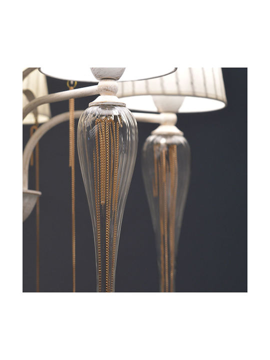 Aca Palermo Chandelier Lampshade 5xE14 Transparent 61cm EG170305PWFG