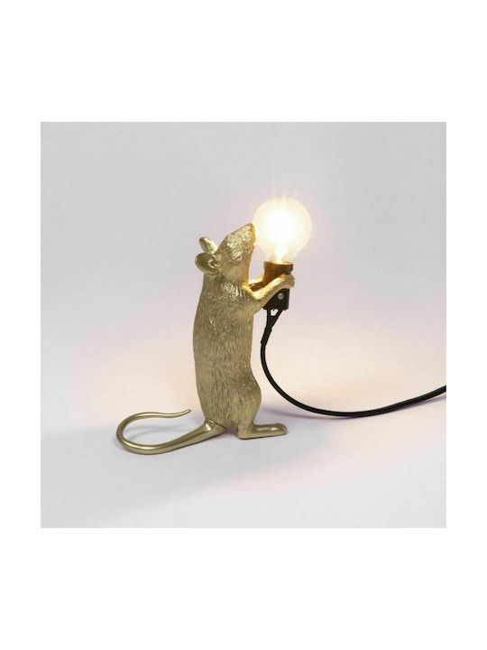 Seletti Декоративна Лампа Фигура с Цокъл за Крушка E12 Златист