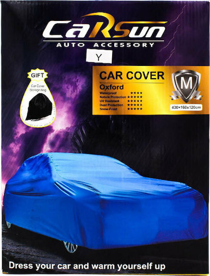 Carsun Car Covers 430x160x120cm Waterproof Medium for Hatchback with Straps