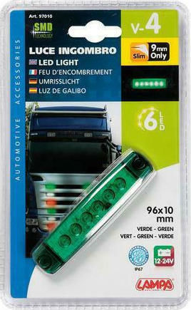 Lampa Φως Όγκου Φορτηγού 12-24V - Πράσινο L9701.0