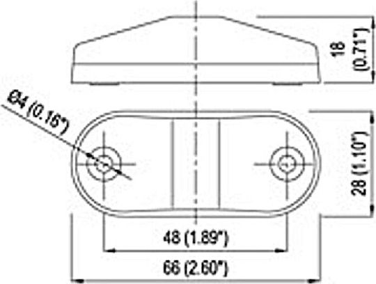 Truck Volume Lights 1pcs 12V - Orange MAR120