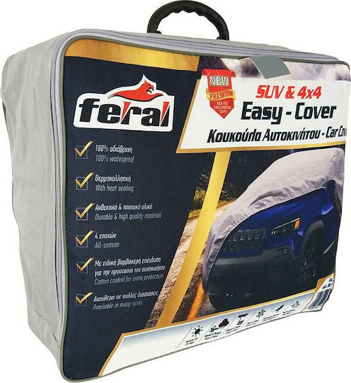 Feral Premium Car Covers with Carrying Bag 571x203x119cm Waterproof XXLarge for SUV/JEEP
