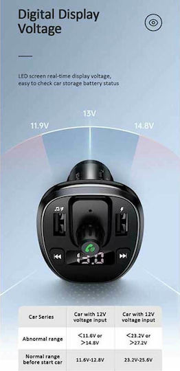 Usams FM Car Transmitter US-CC115 with Bluetooth / USB