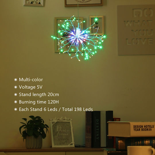 Lustră Decorativă Fibră optică Alb