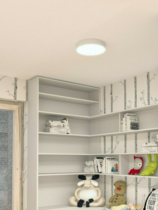 Rendl Light Studio Larisa R 30 Ceiling Στρογγυλό Εξωτερικό LED Panel 30W με Θερμό Λευκό Φως 3000K