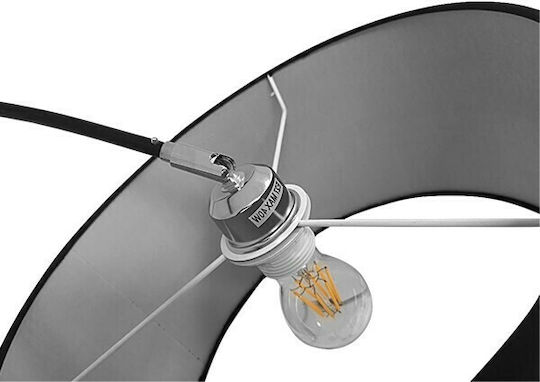 GloboStar Imperial Floor Lamp H172xL38cm with Socket for E27 Bulb Black