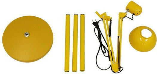GloboStar Audrey Vintage Lampa de podea Î190xL15cm. cu Soclu pentru Bec E27 Galben