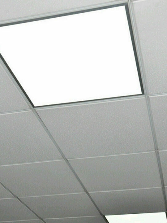 Aca Square Recessed LED Panel 48W with Natural White Light 4000K 60x60cm
