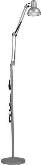 GloboStar Audrey Vintage Lampa de podea Î190xL15cm. cu Soclu pentru Bec E27 Argintiu