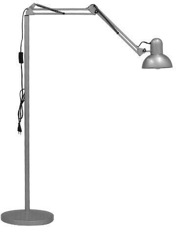 GloboStar Audrey Vintage Lampa de podea Î190xL15cm. cu Soclu pentru Bec E27 Argintiu