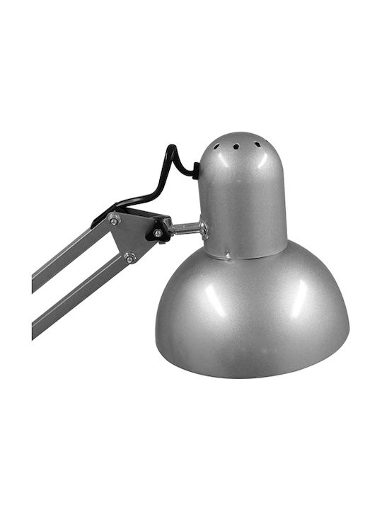 GloboStar Audrey Vintage Floor Lamp H190xW15cm. with Socket for Bulb E27 Silver