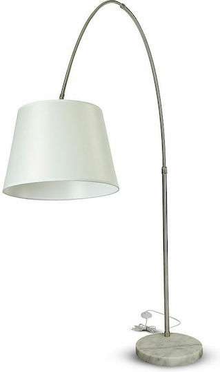 V-TAC Vintage Φωτιστικό Δαπέδου Υ196xΜ192εκ. με Ντουί για Λαμπτήρα E27 Λευκό