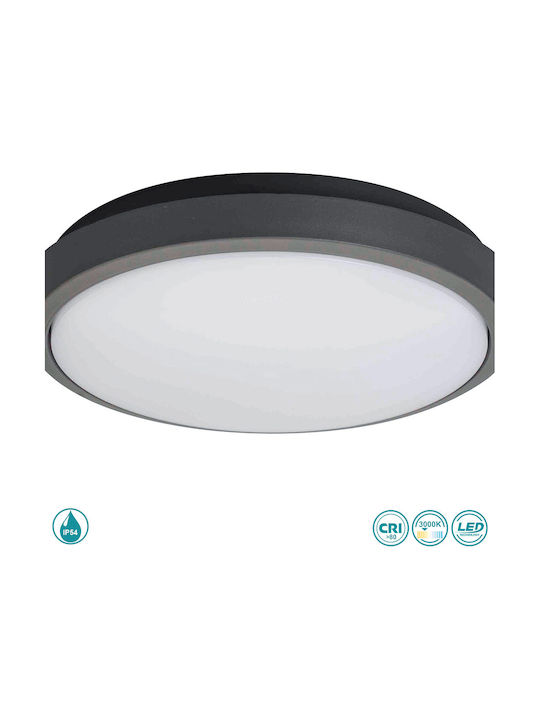 Viokef Tibuok Outdoor Ceiling Flush Mount with Integrated LED in Black Color 4197600