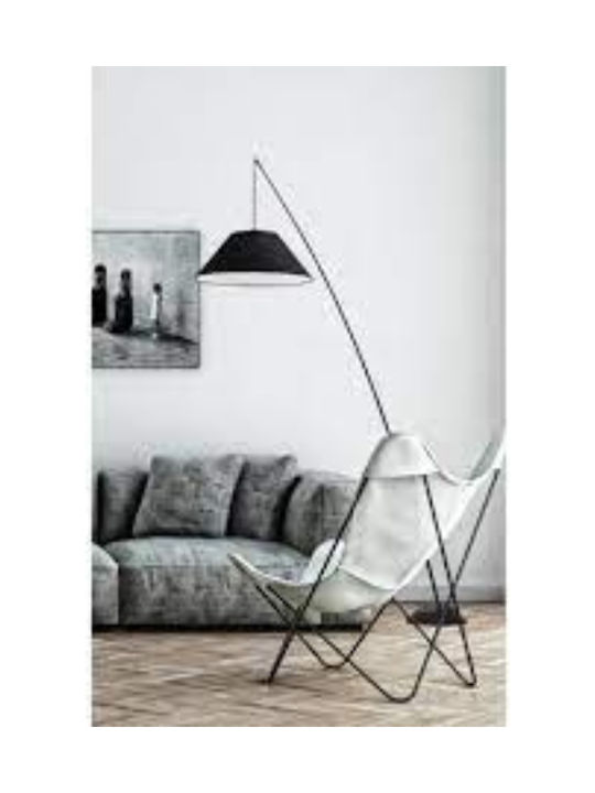 Viokef Rod Lampa de podea Î235xL50cm. cu Soclu pentru Bec E27 Negru
