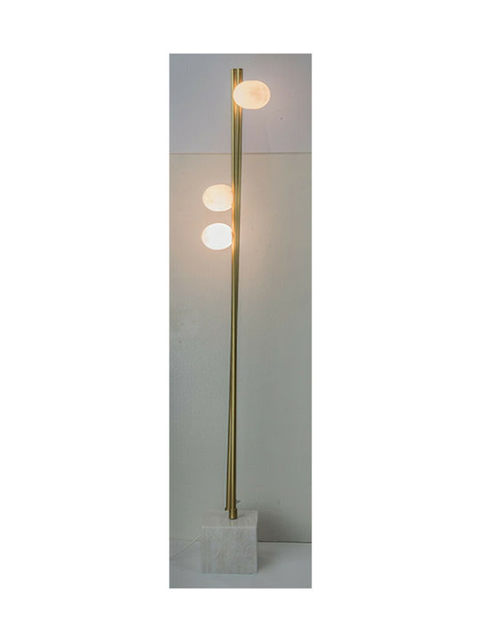 Zambelis Lights Φωτιστικό Δαπέδου Υ156xΜ15εκ. με Ντουί για Λαμπτήρα G9 Χρυσό