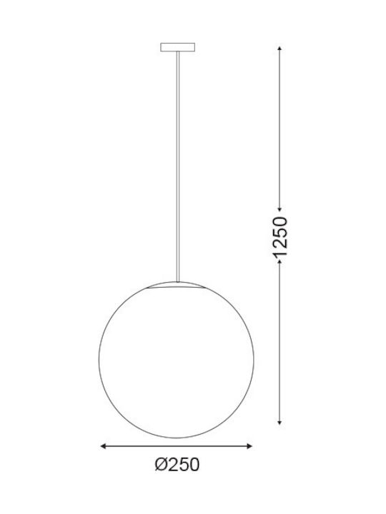Aca Outdoor Hanging Ceiling Light E27 in Yellow Color AC.18250KGO