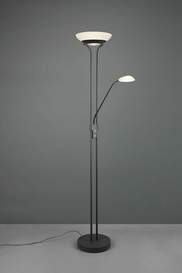 Trio Lighting Orson Vintage LED Φωτιστικό Δαπέδου Υ180xΜ57εκ. με Θερμό Λευκό Φως 2700lm Μαύρο