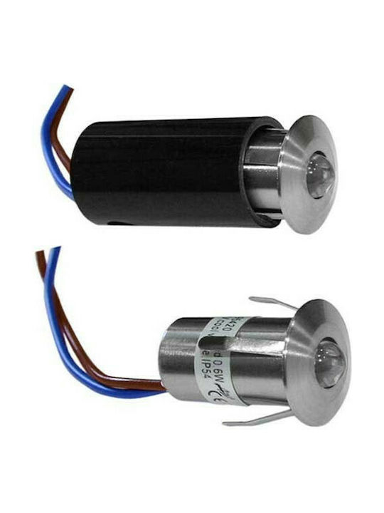 Adeleq Outdoor Ceiling Spot with Integrated LED 0.6W 12VAC in Silver Color 3-95420
