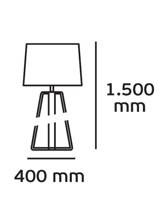 VK Lighting Vintage Floor Lamp H150xW40cm. with Socket for Bulb E27 White