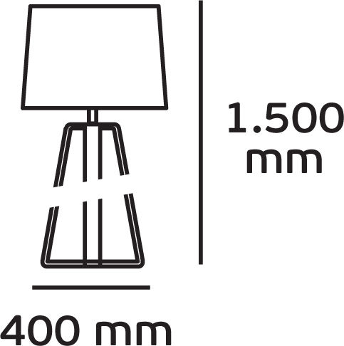 VK Lighting Vintage Floor Lamp H150xW40cm. with Socket for Bulb E27 White