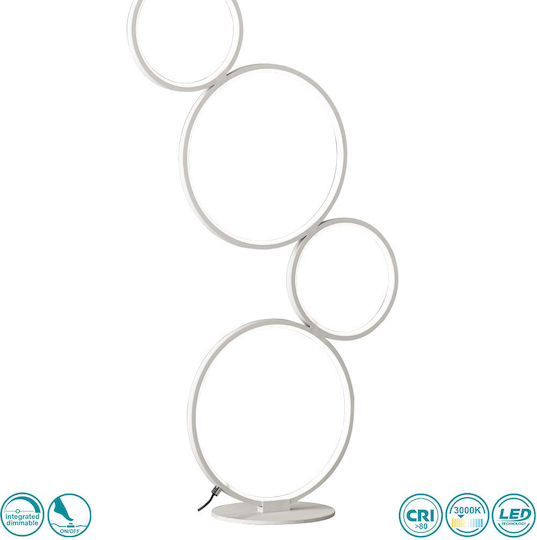 Trio Lighting Rondo LED Stehleuchte H115xB47cm. mit Warmweißem Licht 3200lm Weiß