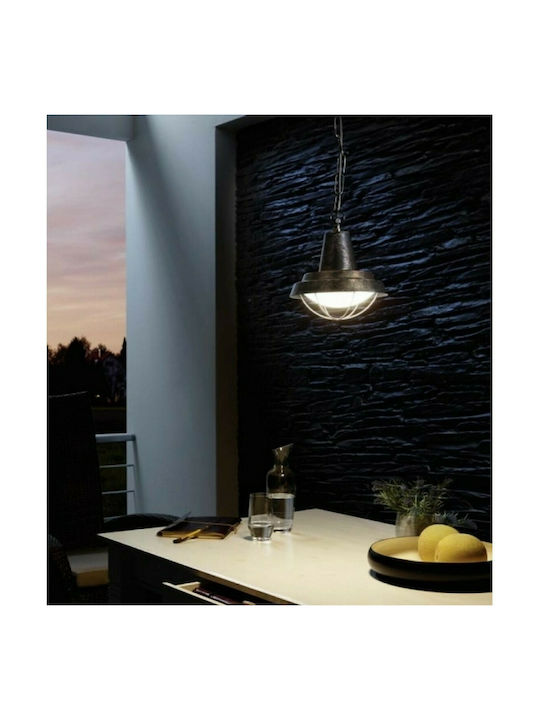 Eglo Colindres Outdoor Hanging Ceiling Light E27 in Copper Color 94837