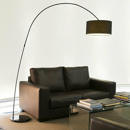 Faro Barcelona Papua Lampadare De Podea Înălțime 200xLungime 38cm Cu Bază De Bec E27 Negru Mat