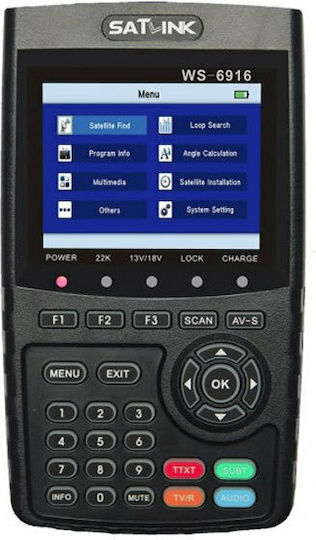 Satlink Electronical Signal Level Meter WS-6916 DVB-S / DVB-S2 with Screen 3.5" WS-6916