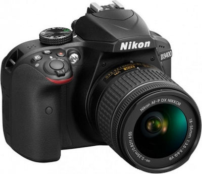 Nikon DSLR Φωτογραφική Μηχανή D3400 Crop Frame Kit (EF-S 18-135mm F3.5-5.6 IS USM + W-E1 Wi-Fi Adapter)Kit (AF-P DX 18-55mm F3.5-5.6G)Kit (HD DA 18-50mm F4-5.6 DC WR RE + DA 50-200mm F4-5.6 ED WR) Black