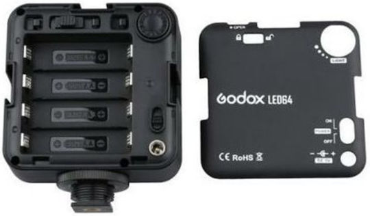 Godox LED64 Video Light 5500 - 65000K 4.5W with Luminance 1000 Lux