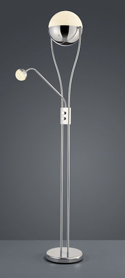Trio Lighting Chris LED Floor Lamp H180xL52cm with Warm White Light 2000lm Chrome