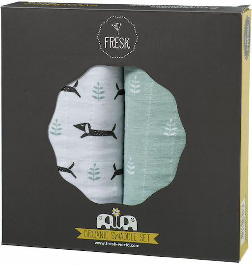 Fresk Dachsy Musselin-Kuscheldecken Gray 60x70cm. 2Stück
