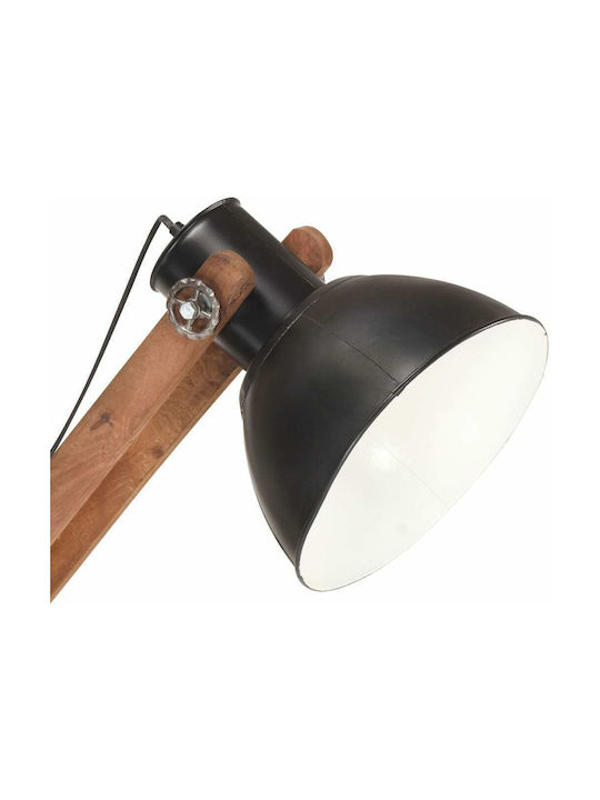 vidaXL Lampa de podea Î120xL33cm. cu Soclu pentru Bec E27 Negru