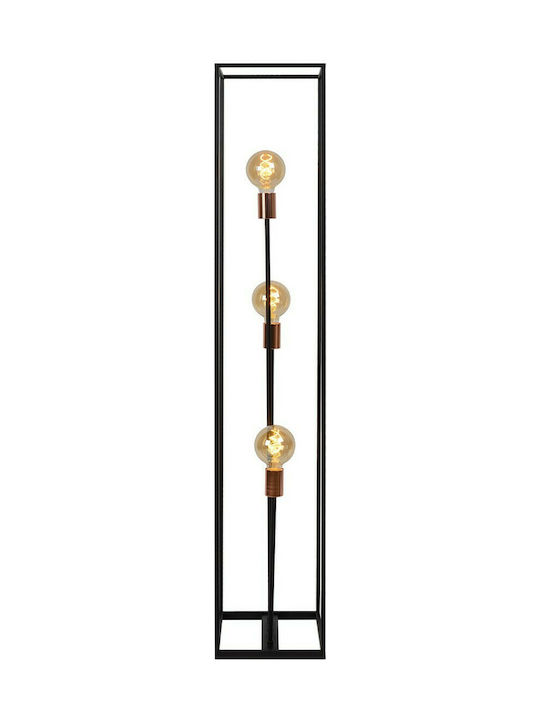 Lucide Lightning Arthur Lampa de podea Î140xL25cm. cu Soclu pentru Bec E27 Negru