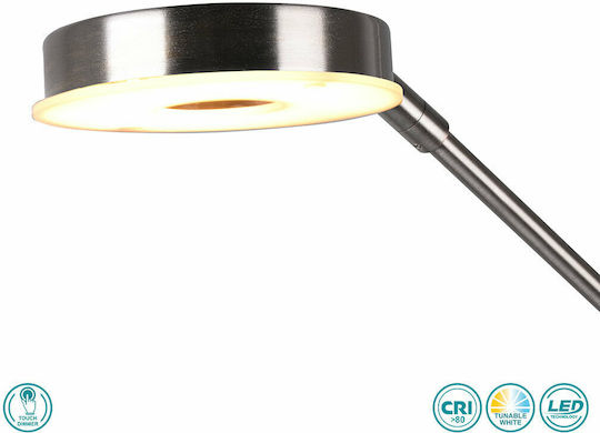 Trio Lighting Barrie LED Φωτιστικό Δαπέδου Υ181xΜ30εκ. με Ρυθμιζόμενο Λευκό Φως 4000lm Ασημί