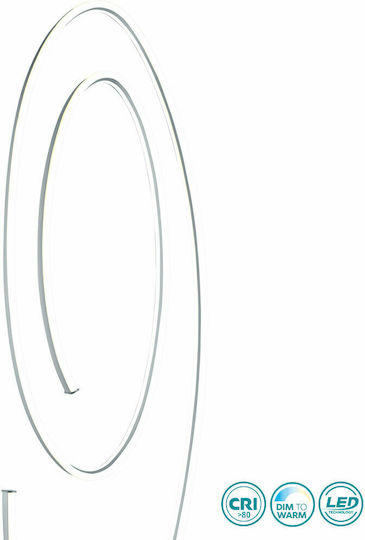 Cinque Ciola LED Floor Lamp H175xW40cm. Silver