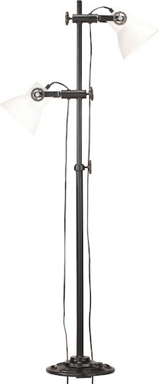 vidaXL Floor Lamp H160xW28cm. with Socket for Bulb E27 White