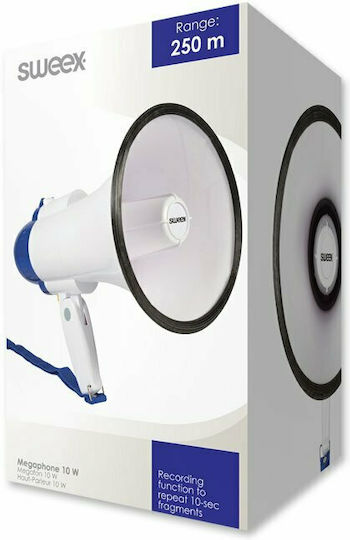 Sweex Swmega 10 Τηλεβόας Ισχύος 10W με Εγγραφή Φωνής και Hχητικούς Τόνους