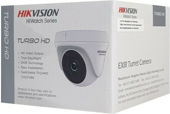 Hikvision HWT-T120-P CCTV Cameră de Supraveghere Full HD 1080p Rezistentă la apă cu Lentilă 2.8mm