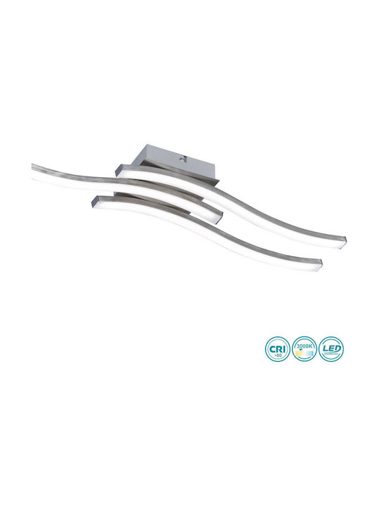 Trio Lighting Route Ceiling Mount Light 56cm Silver with Integrated LED