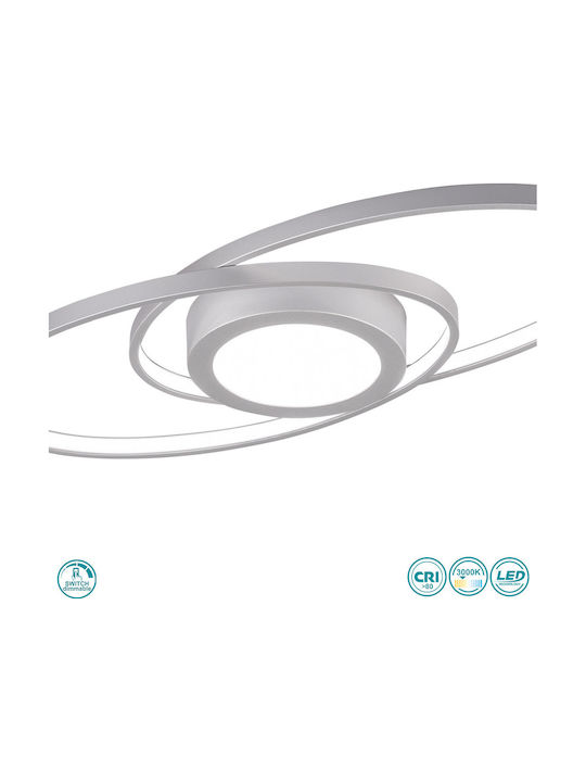 Trio Lighting Galaxy Πλαφονιέρα Οροφής 57εκ. Γκρι με Ενσωματωμένο LED